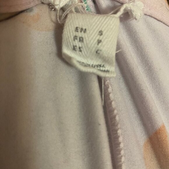 Weekend Edition Peach Print Long Sleeve Onesie Pajama Romper | Size S - Picture 8 of 10